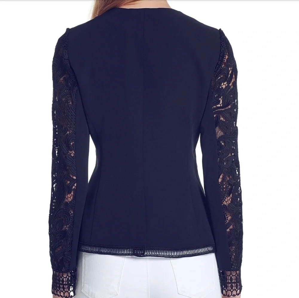 🍒NWOT🍒 TED BAKER LUX NAVY CARDI BLAZER - Picture 3 of 9